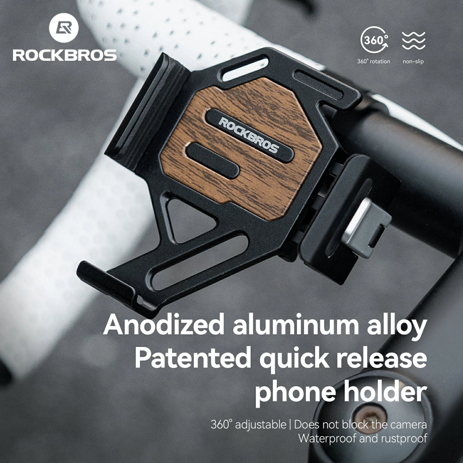 Aluminum Anti-Shake Cell Bike Phone Holder, Motorcycle Phone Mount for 2.56–3.74" - Image 7