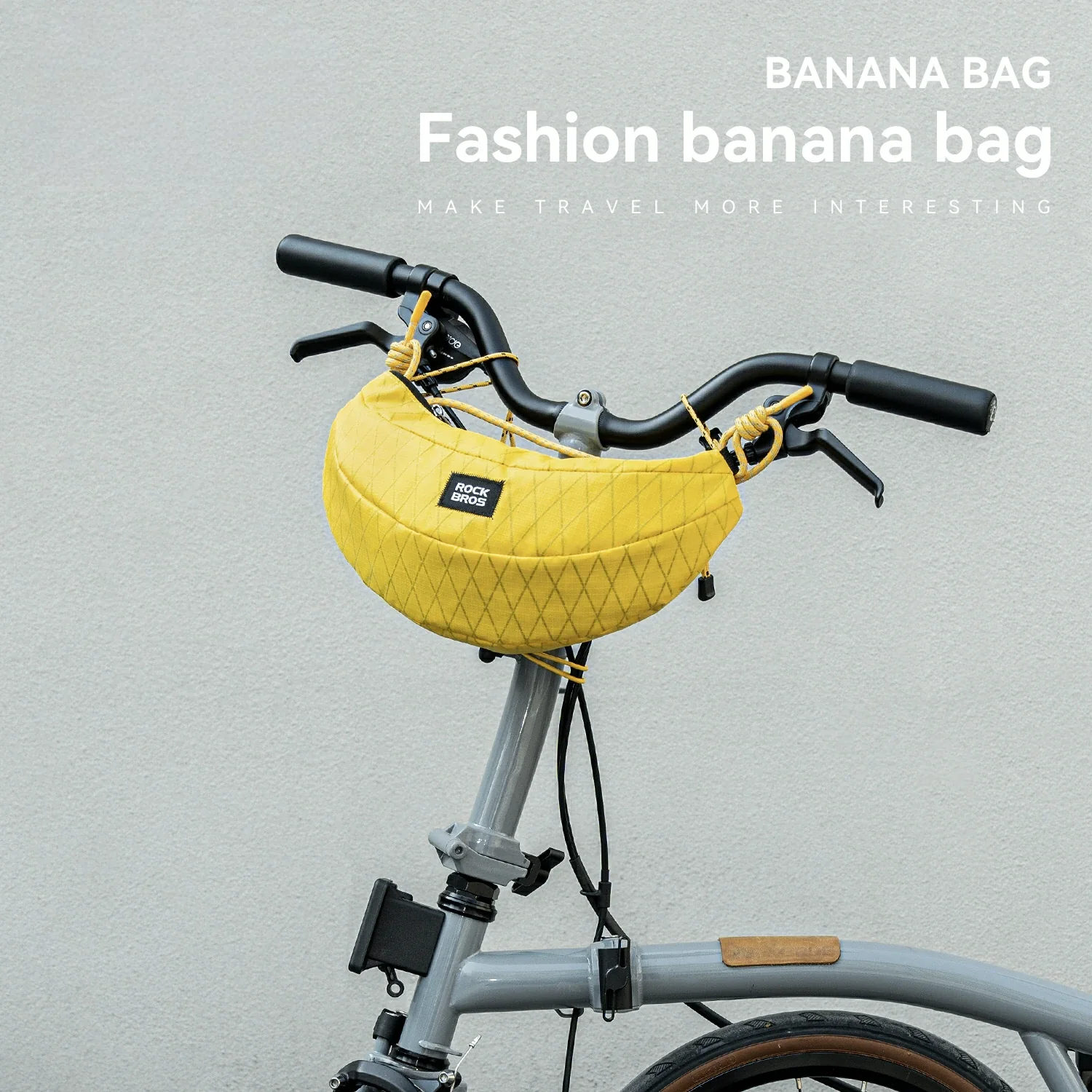 Banana Bike Handlebar Bag, Lightweight Crossbody Cycling Bag 1.8L - Image 7