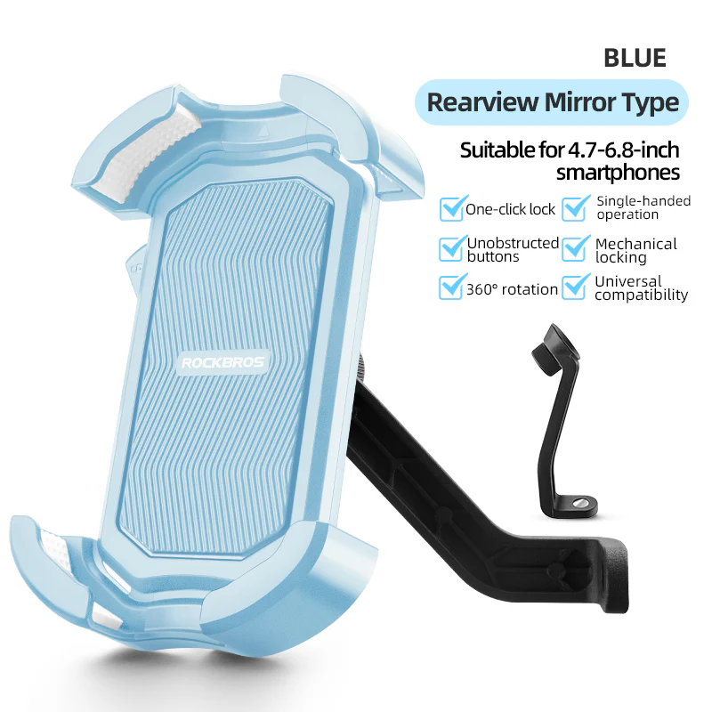Bike Phone Holder Handlebar Rearview Mirror - Image 12