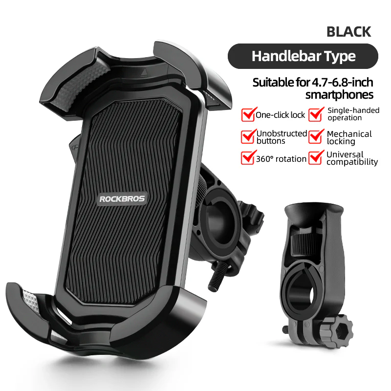 Bike Phone Holder Handlebar Rearview Mirror - Image 4