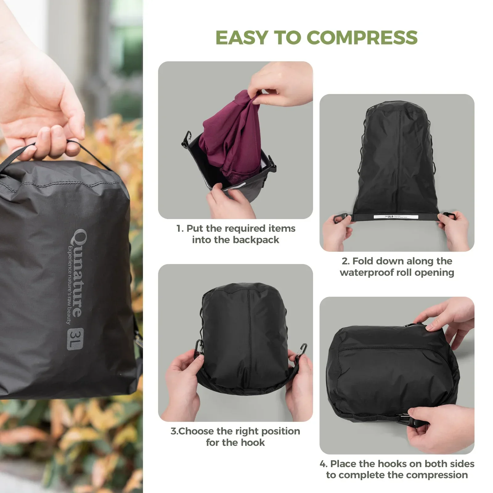 Bikepacking Rear Rack + Waterproof Compression Bag Set - Image 14