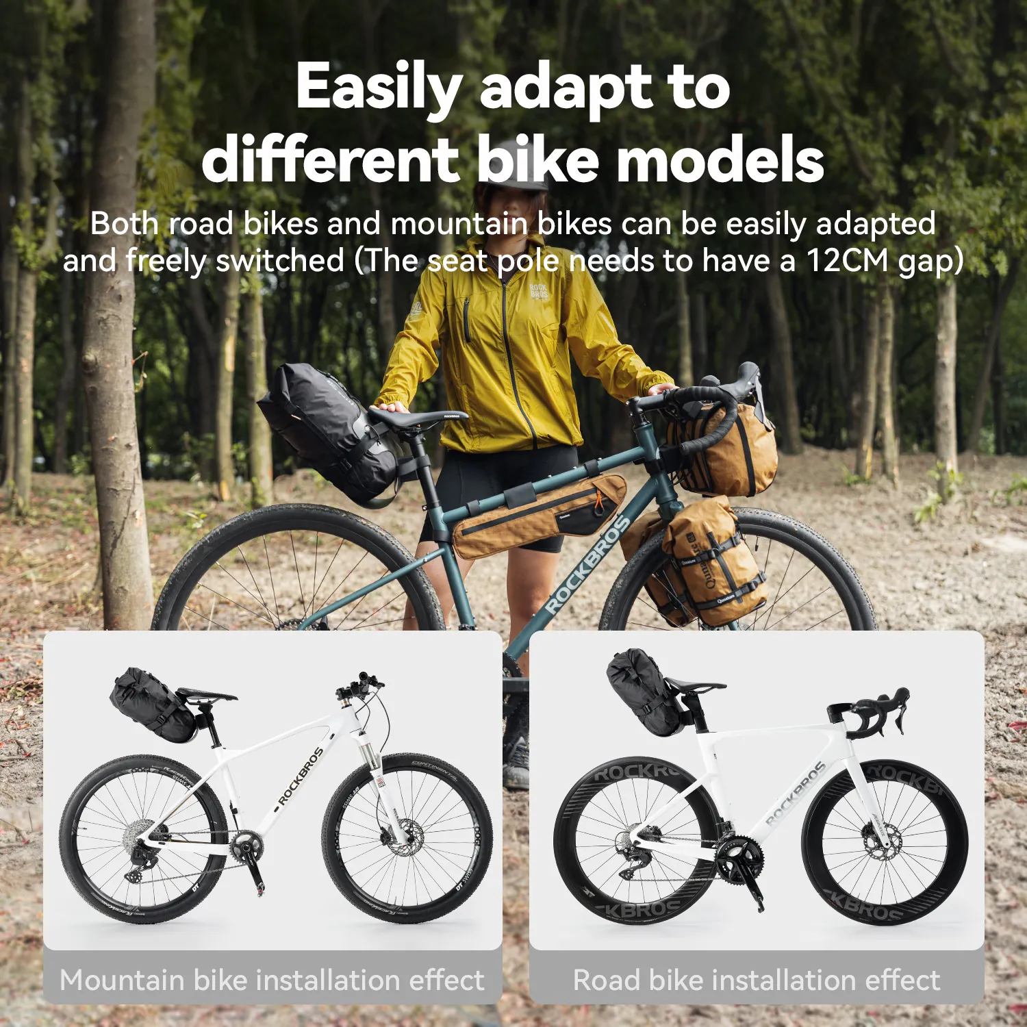 Bikepacking Rear Rack + Waterproof Compression Bag Set - Image 7