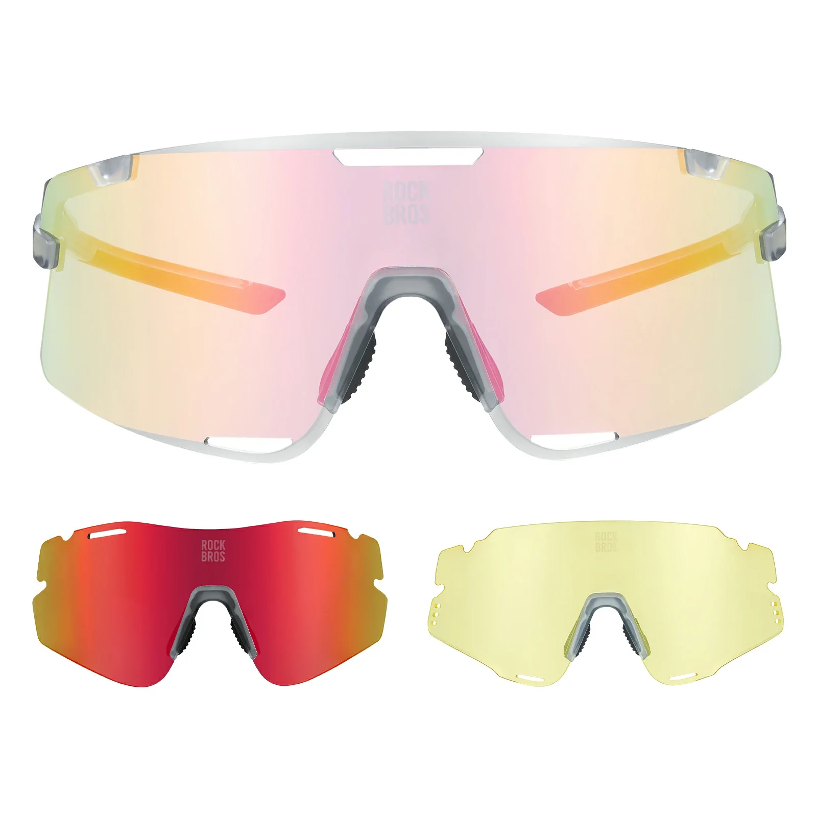 BOUNDLESS Three Lens Photochromic Cycling Sports Sunglasses - Image 12