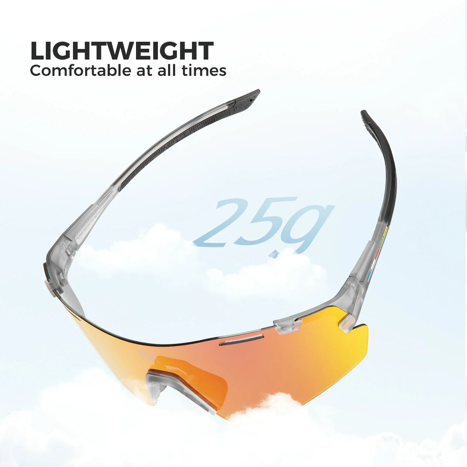 BOUNDLESS Three Lens Photochromic Cycling Sports Sunglasses - Image 16