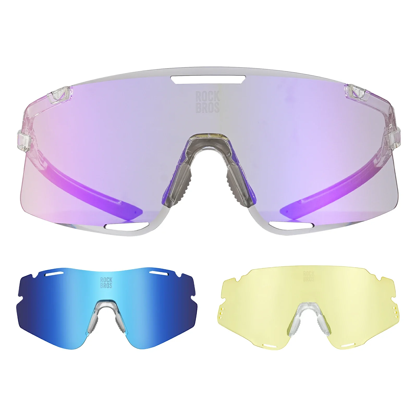 BOUNDLESS Three Lens Photochromic Cycling Sports Sunglasses - Image 2