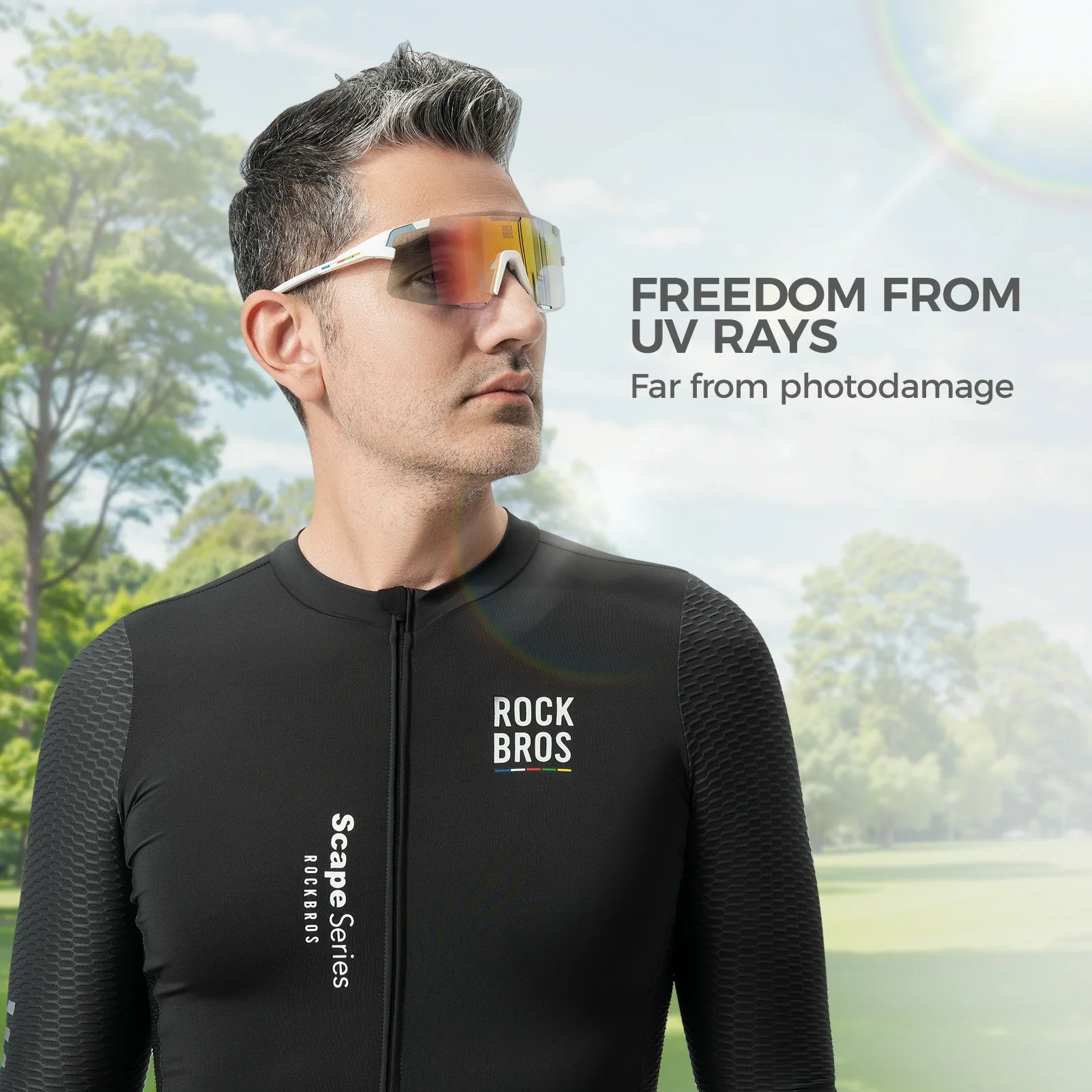 BOUNDLESS Three Lens Photochromic Cycling Sports Sunglasses - Image 20
