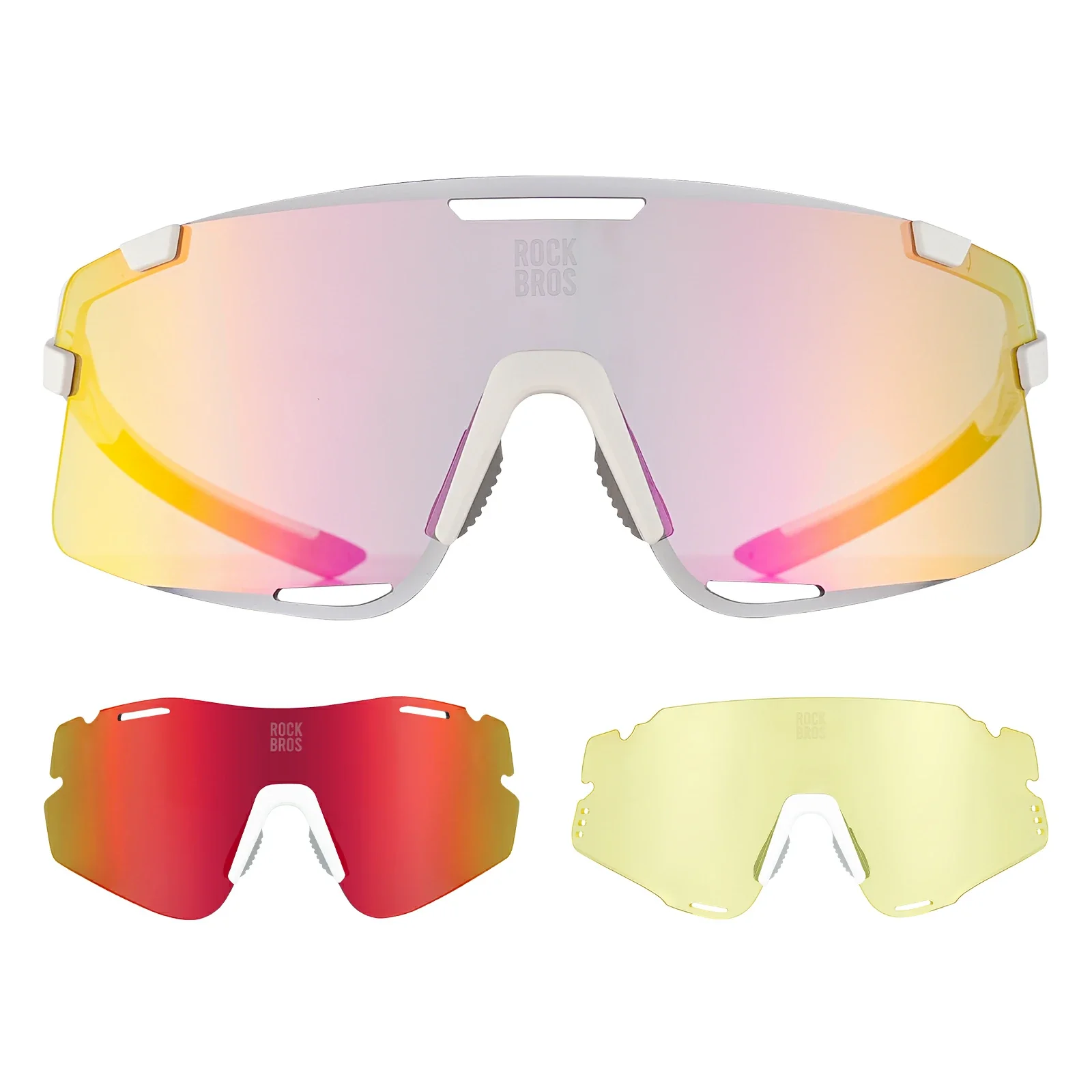 BOUNDLESS Three Lens Photochromic Cycling Sports Sunglasses - Image 7