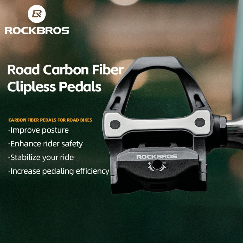 Carbon Fiber SPD Clipless Pedals for Road Bikes 9/16'' - Image 7