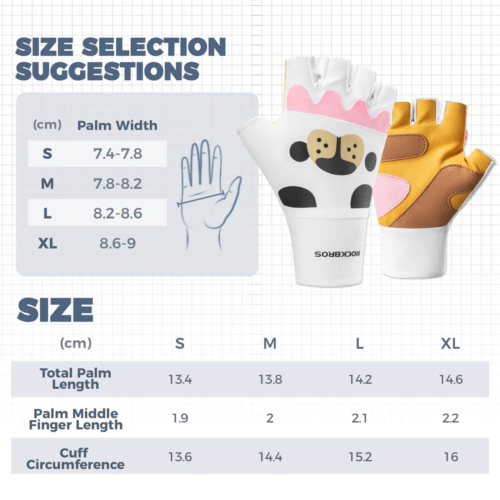 Cute Kids Half-Finger Cycling Gloves Non-Slip Padded Unisex - Image 16