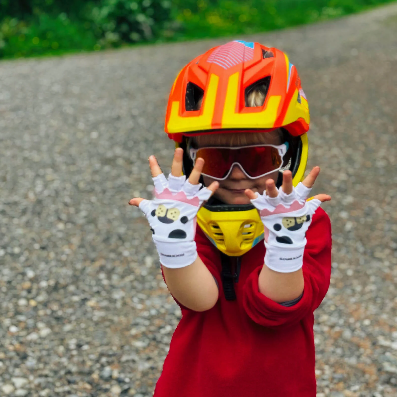 Cute Kids Half-Finger Cycling Gloves Non-Slip Padded Unisex - Image 18