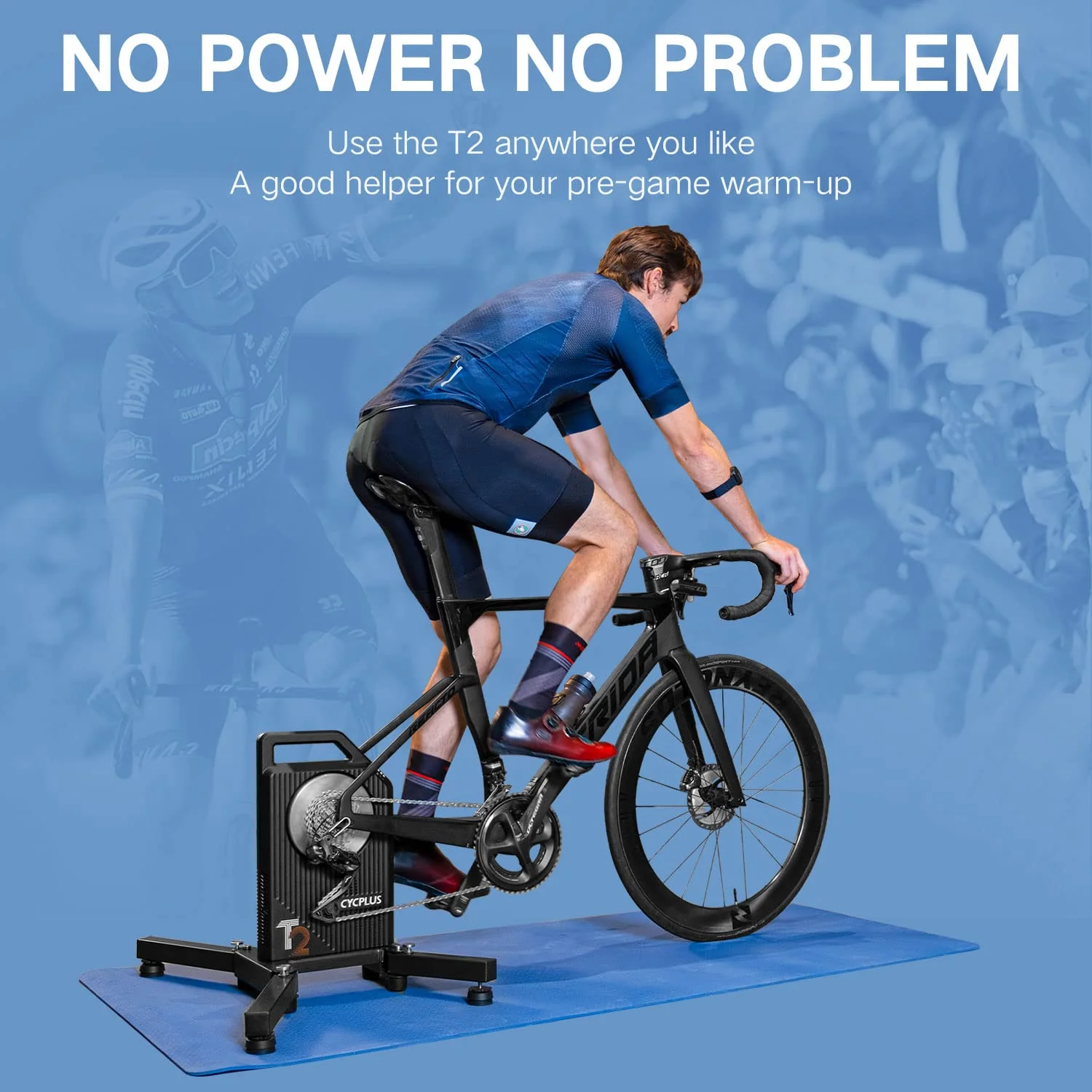CYCPLUS T2 Indoor BLDC-Motor Drive Riding Smart Bike Trainer Compatible with Zwift APP - Image 5