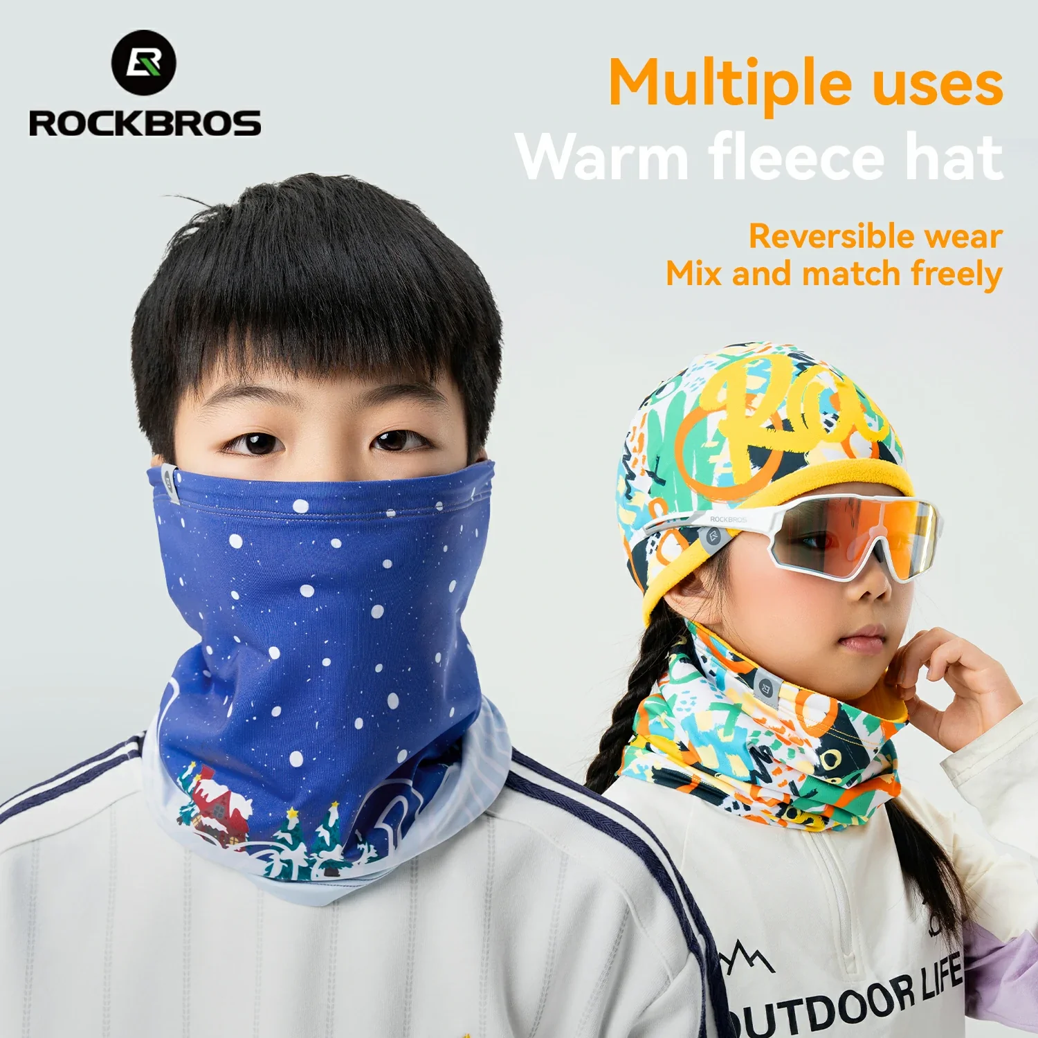Kids Cycling Neck Gaiter Warm Double-Sided - Image 7