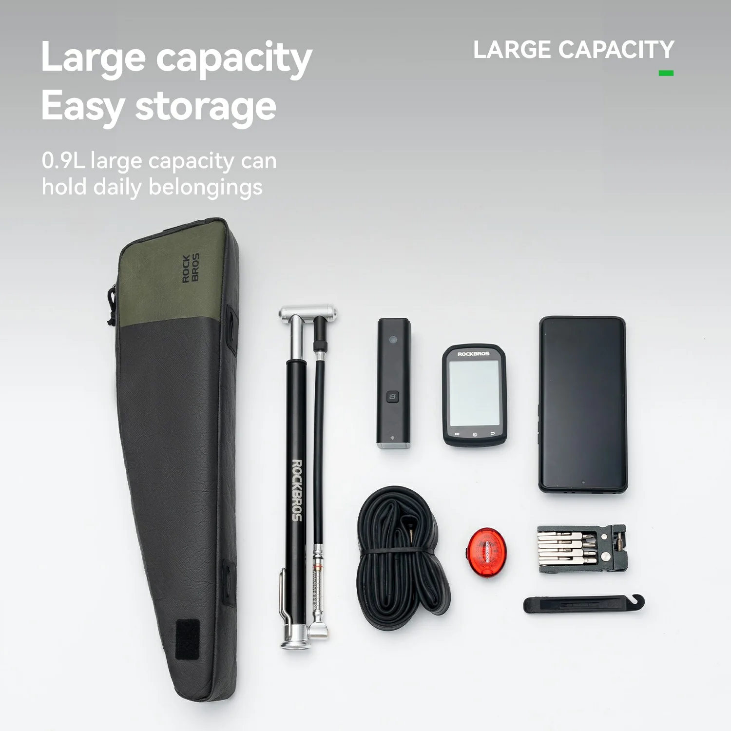 Sustainable Eco-Friendly Bike Top Tube Bag 0.9L - Image 4