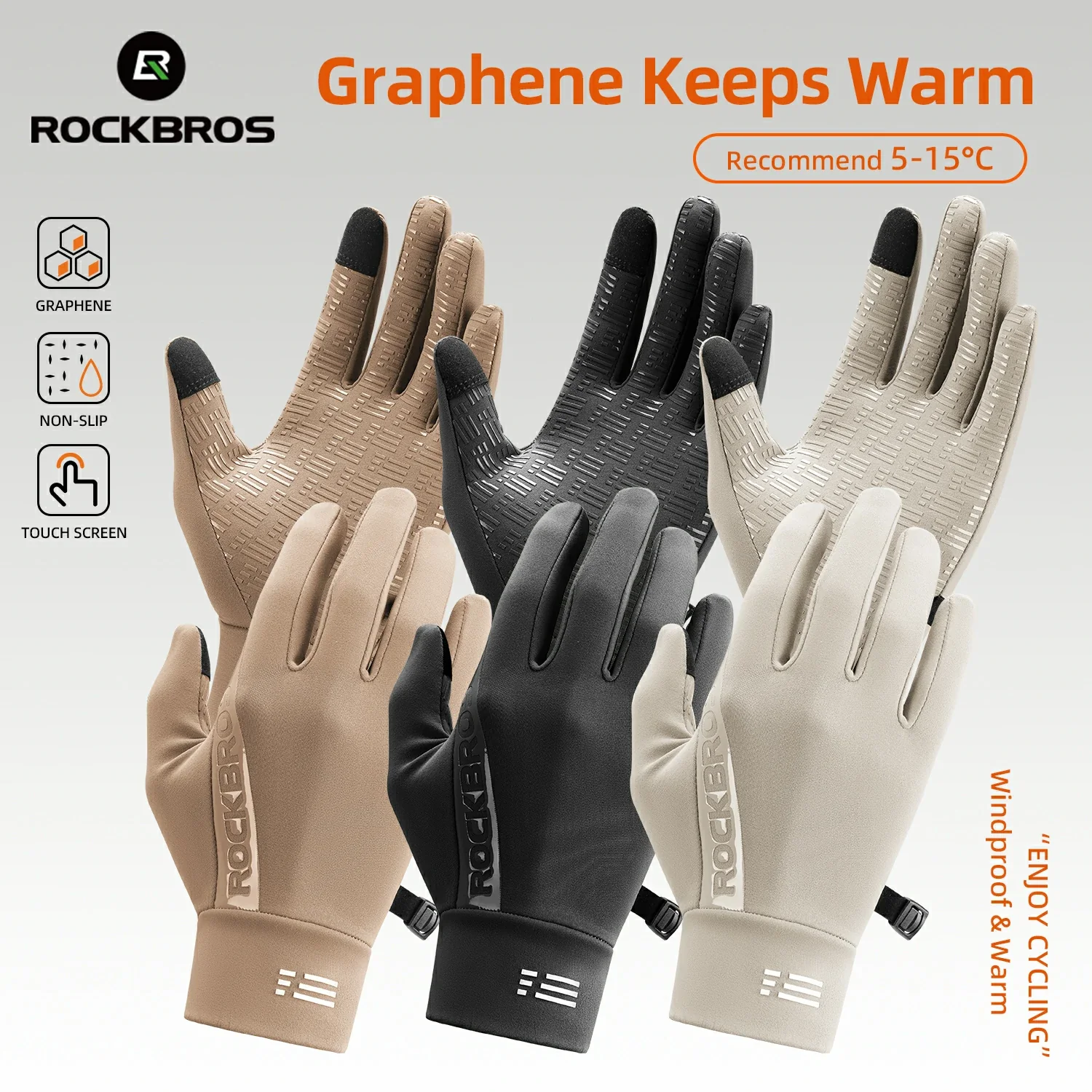 Graphene Winter Cycling Gloves for 41–59°F - Image 7