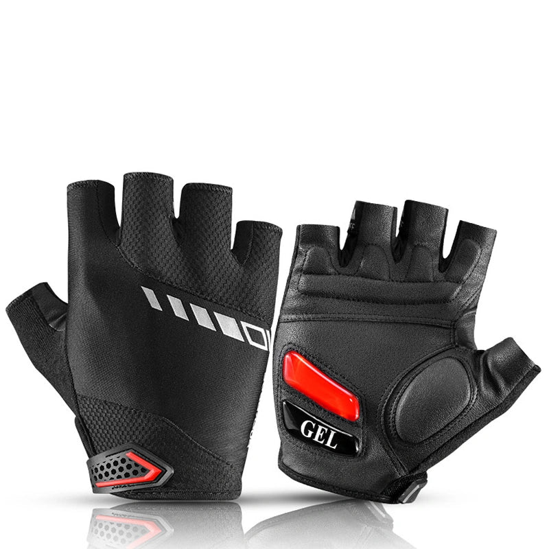 Half-Finger Gloves Thickened Silicone Palm Pads