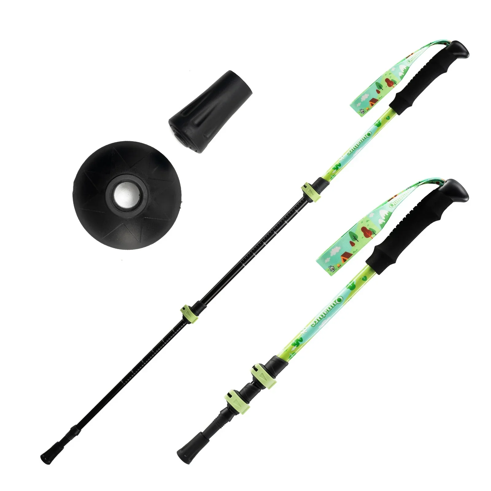Qunature Kids Aluminum Trekking Pole with Adjustable Height - Image 2