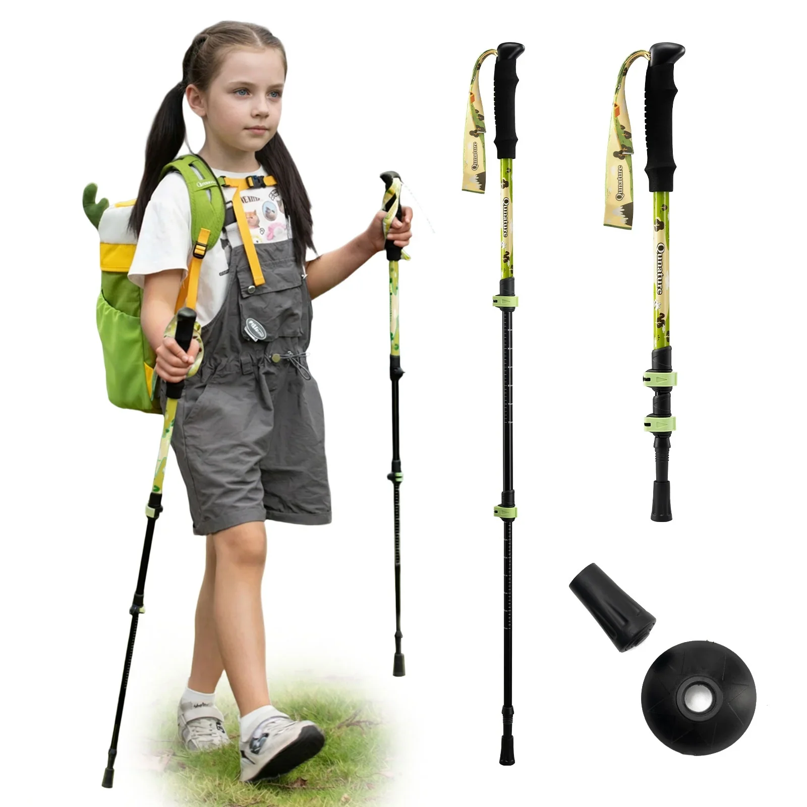 Qunature Kids Aluminum Trekking Pole with Adjustable Height - Image 3