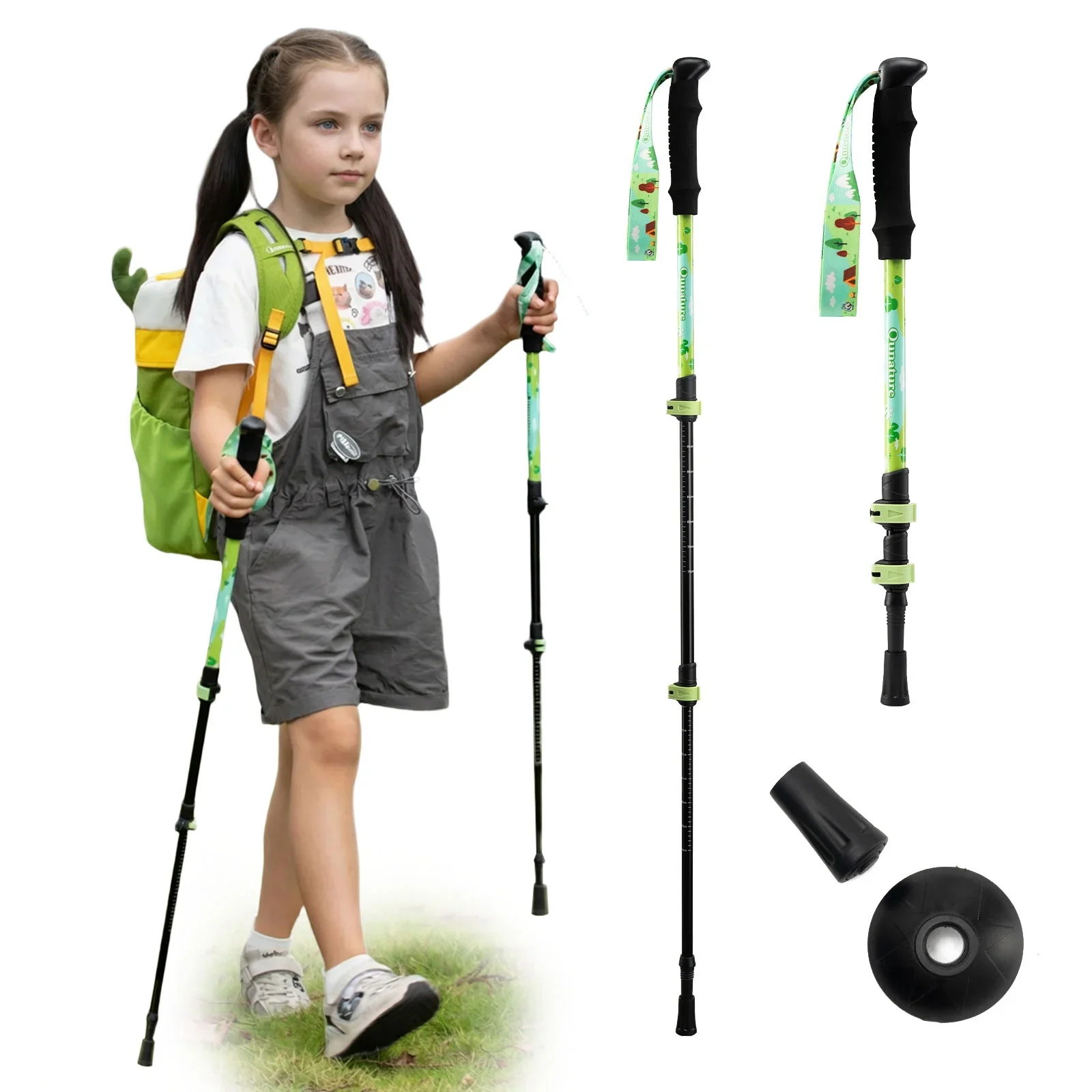 Qunature Kids Aluminum Trekking Pole with Adjustable Height - Image 4