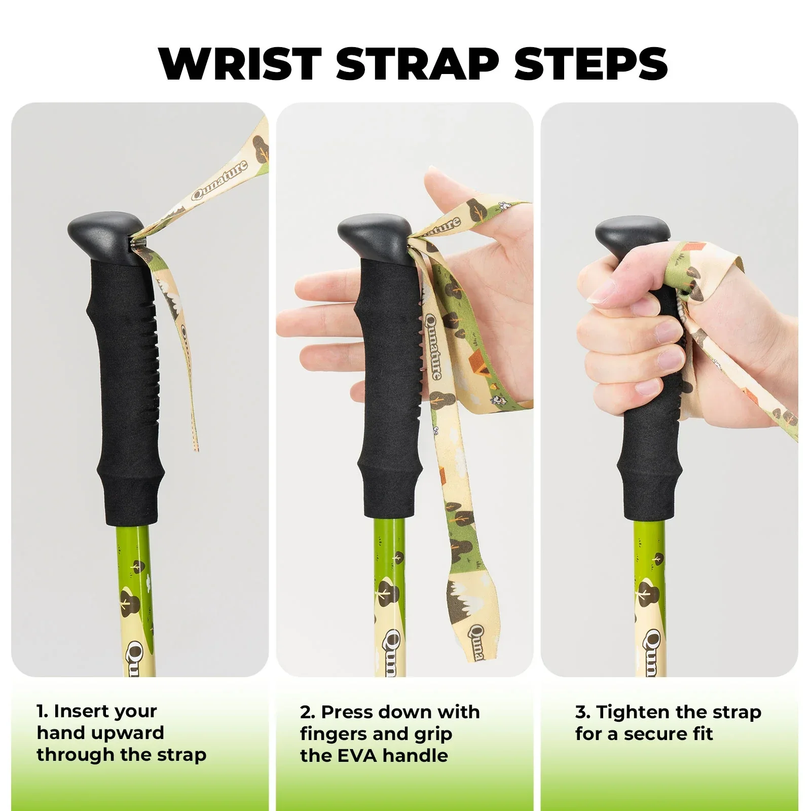 Qunature Kids Aluminum Trekking Pole with Adjustable Height - Image 9