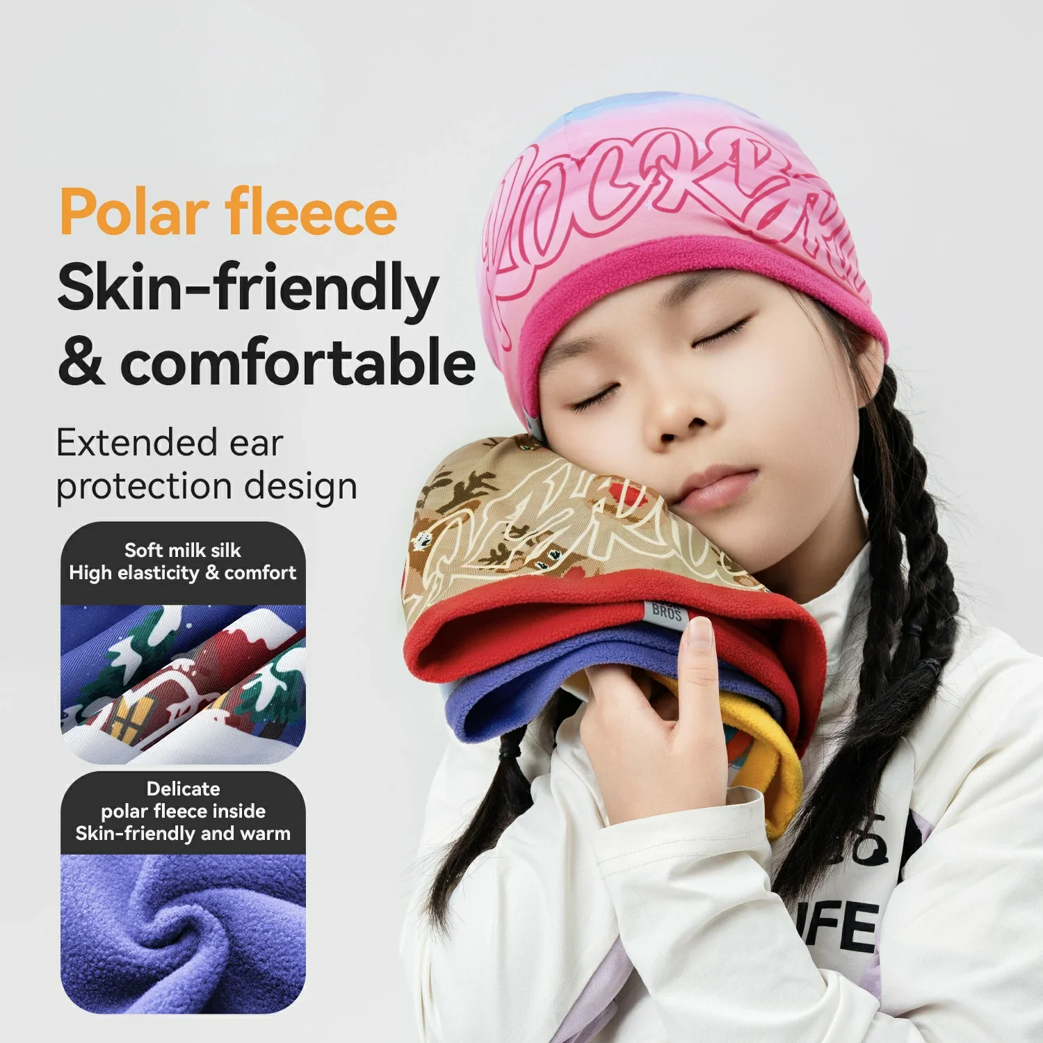 Kids Winter Fleece Beanie for Helmet Use - Image 12