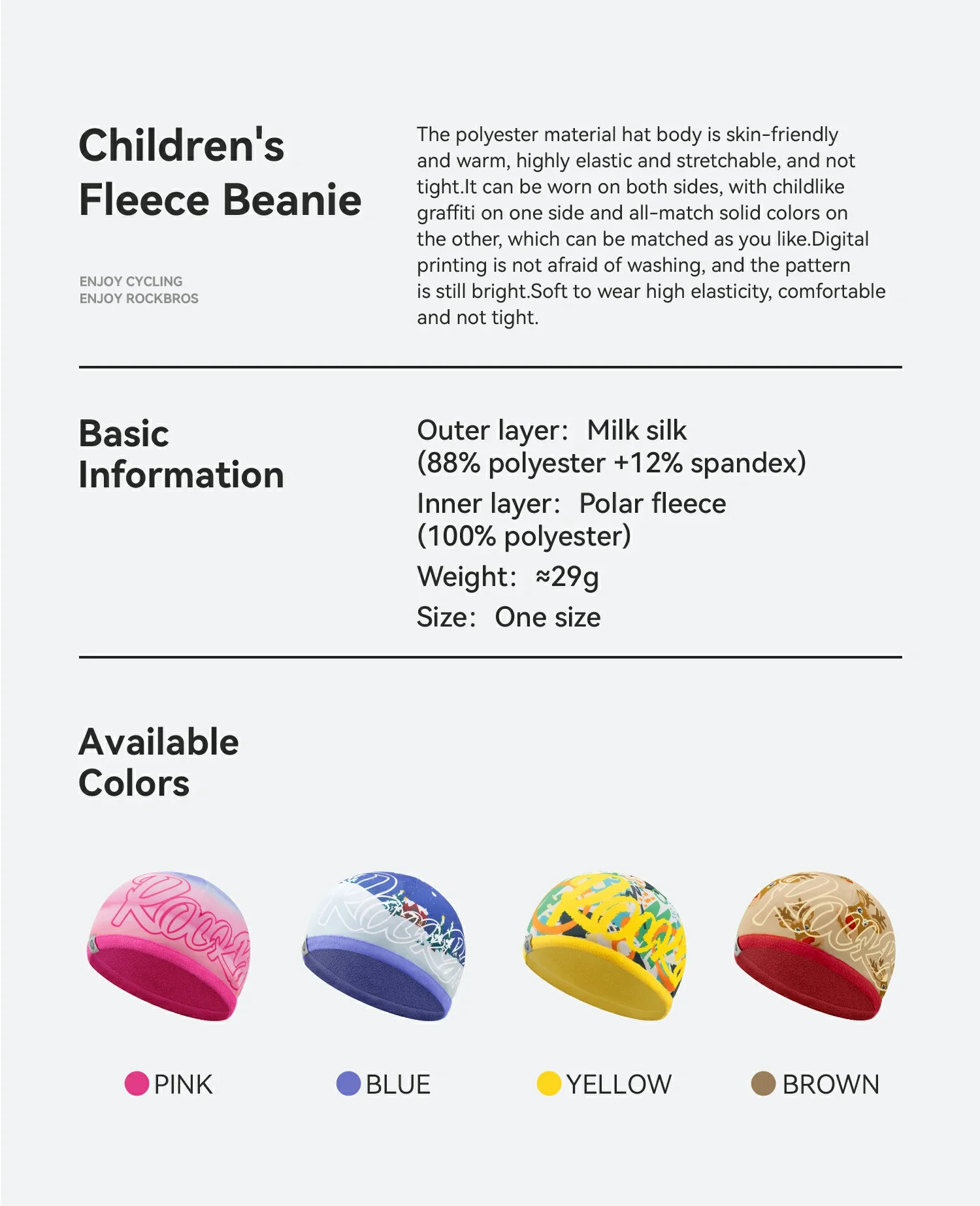 Kids Winter Fleece Beanie for Helmet Use - Image 16