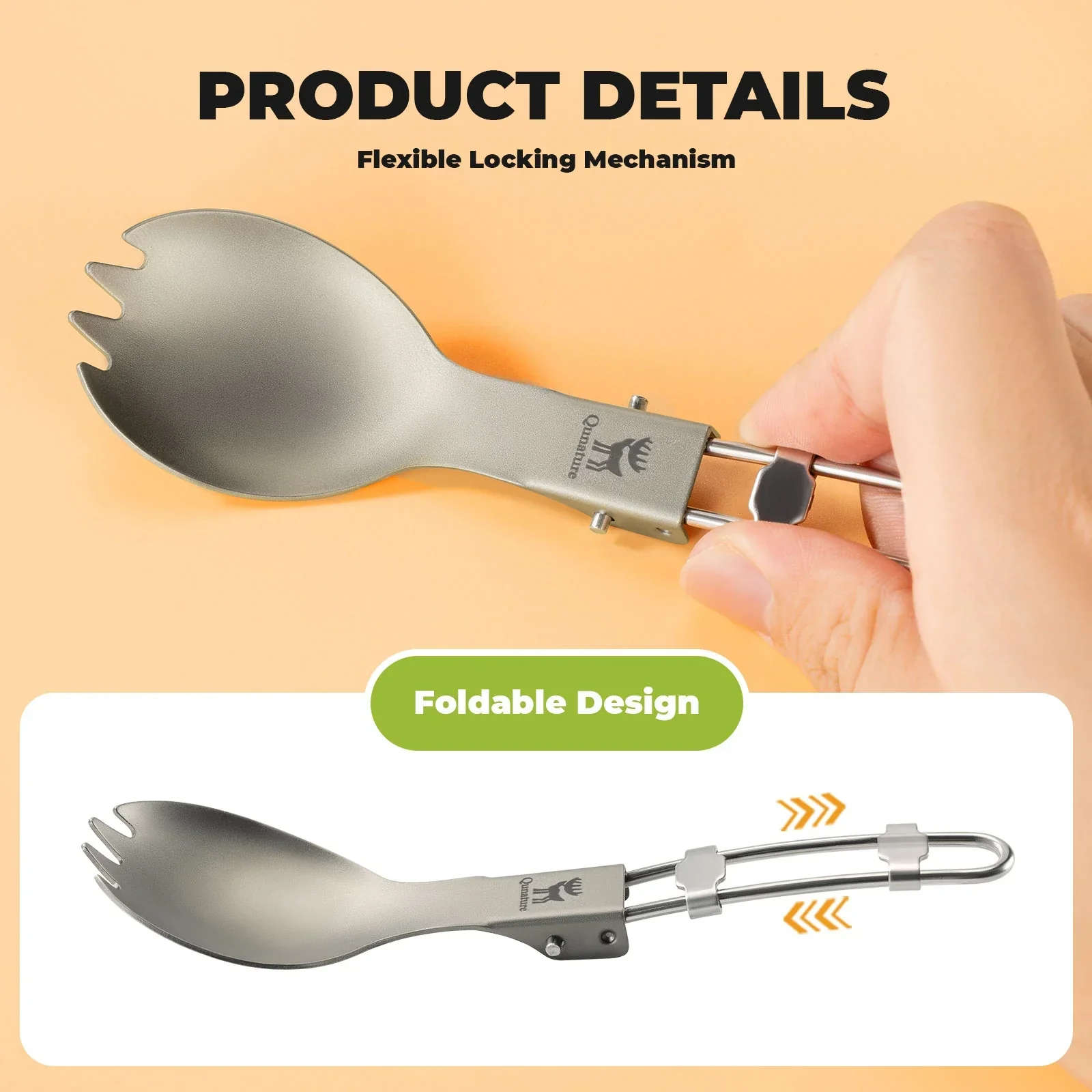 Qunature Lightweight Titanium 3-in-1 Tableware Set - Image 3