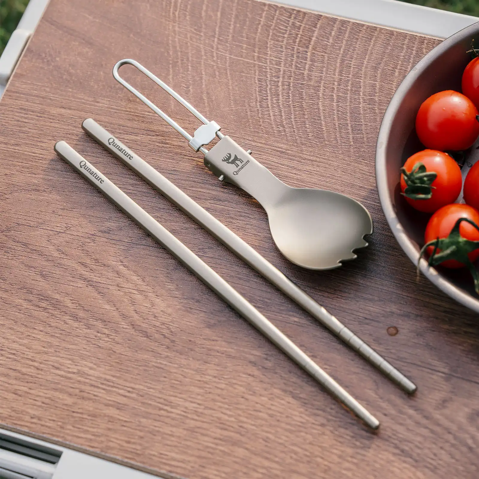Qunature Lightweight Titanium 3-in-1 Tableware Set - Image 6