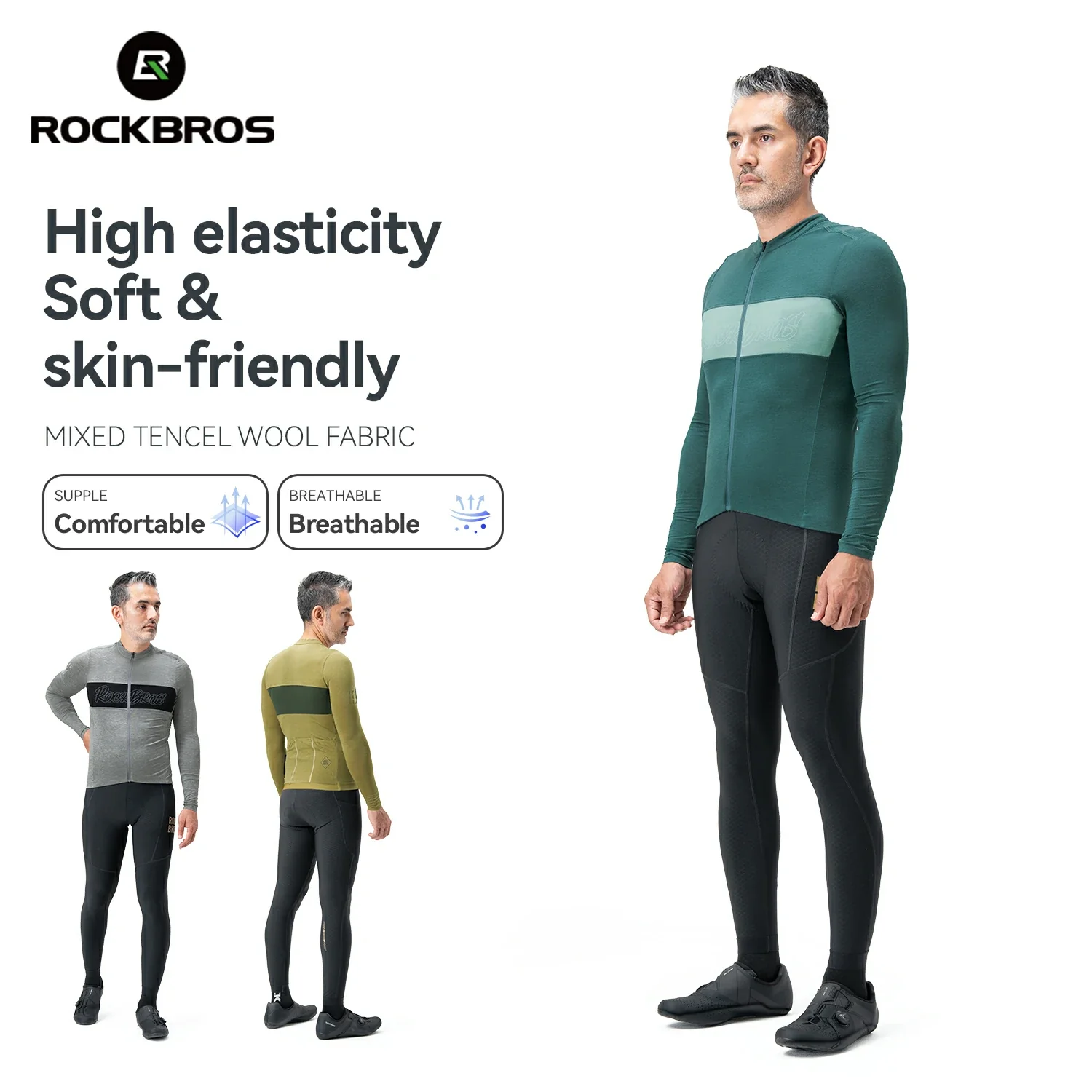 Men‘s Tencel Wool Cycling Jersey Breathable - Image 10
