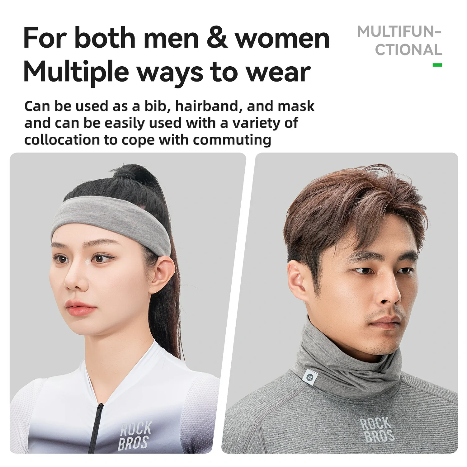 Merino Wool Thermal Neck Gaiter Face Mask for Men Women - Image 10