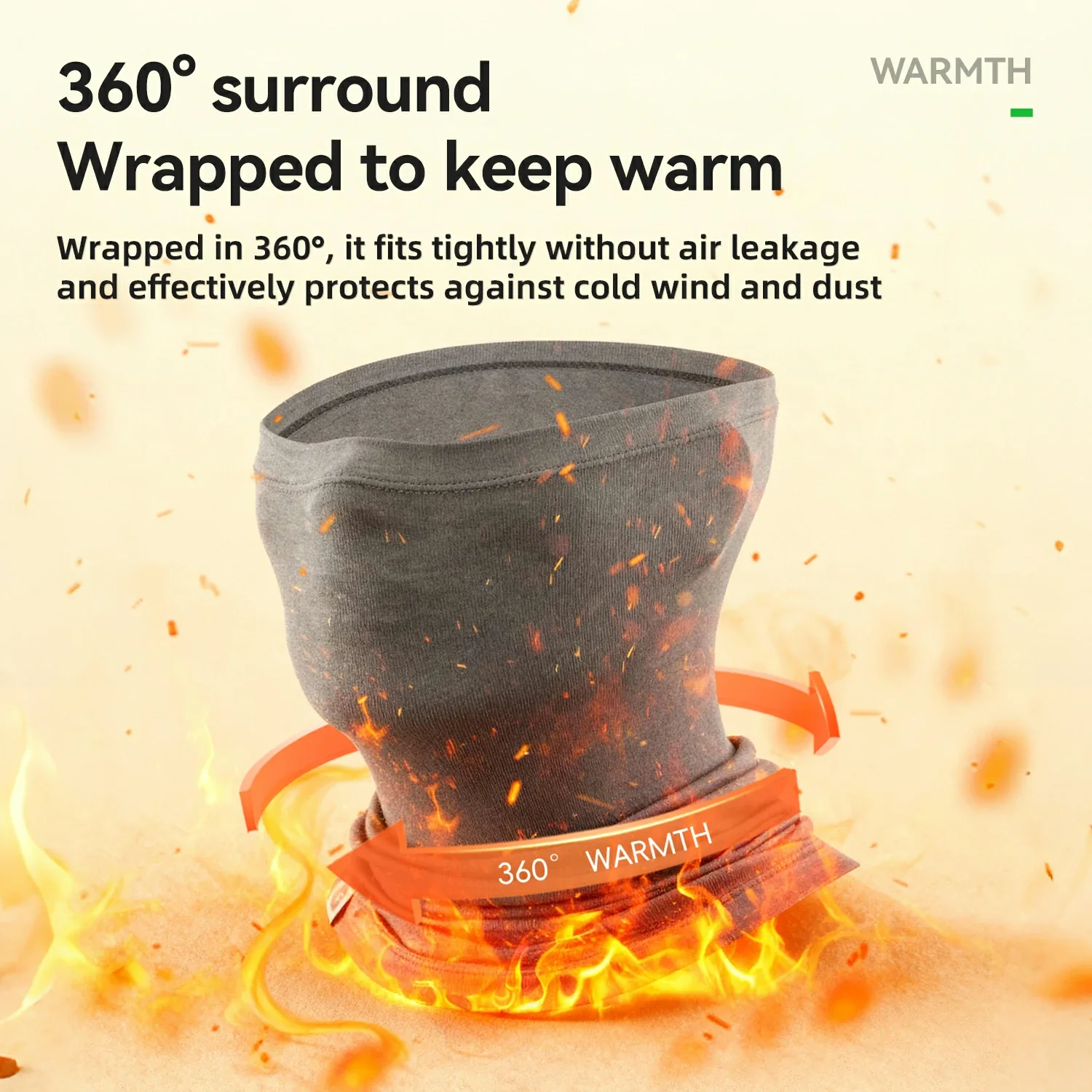 Merino Wool Thermal Neck Gaiter Face Mask for Men Women - Image 8