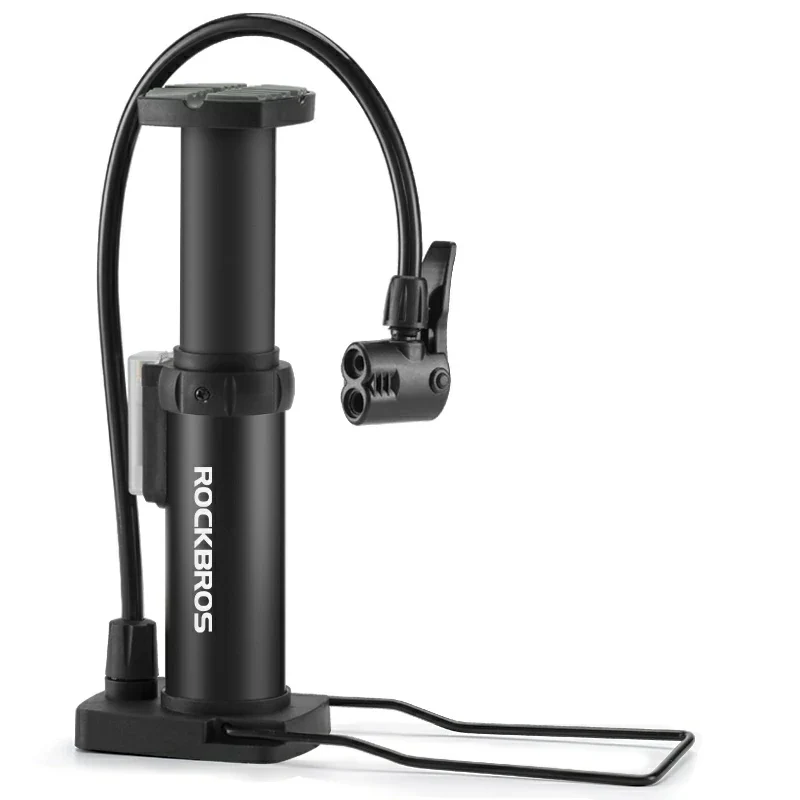 Mini Portable Aluminum Bike Floor Pump with Presta and Schrader 100PSI - Image 2