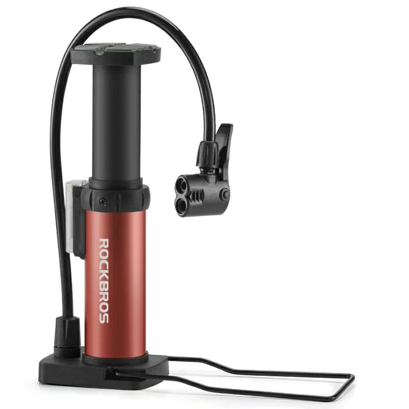 Mini Portable Aluminum Bike Floor Pump with Presta and Schrader 100PSI - Image 3
