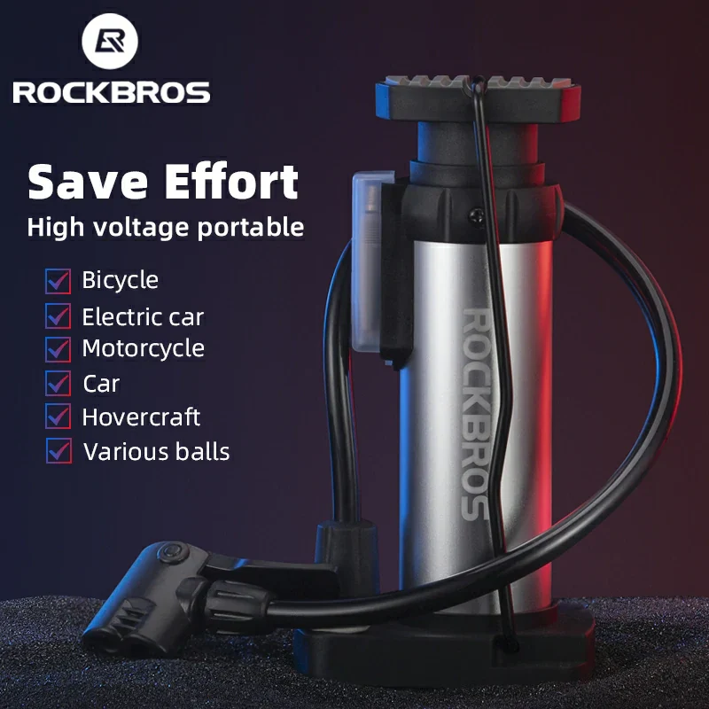 Mini Portable Aluminum Bike Floor Pump with Presta and Schrader 100PSI - Image 4
