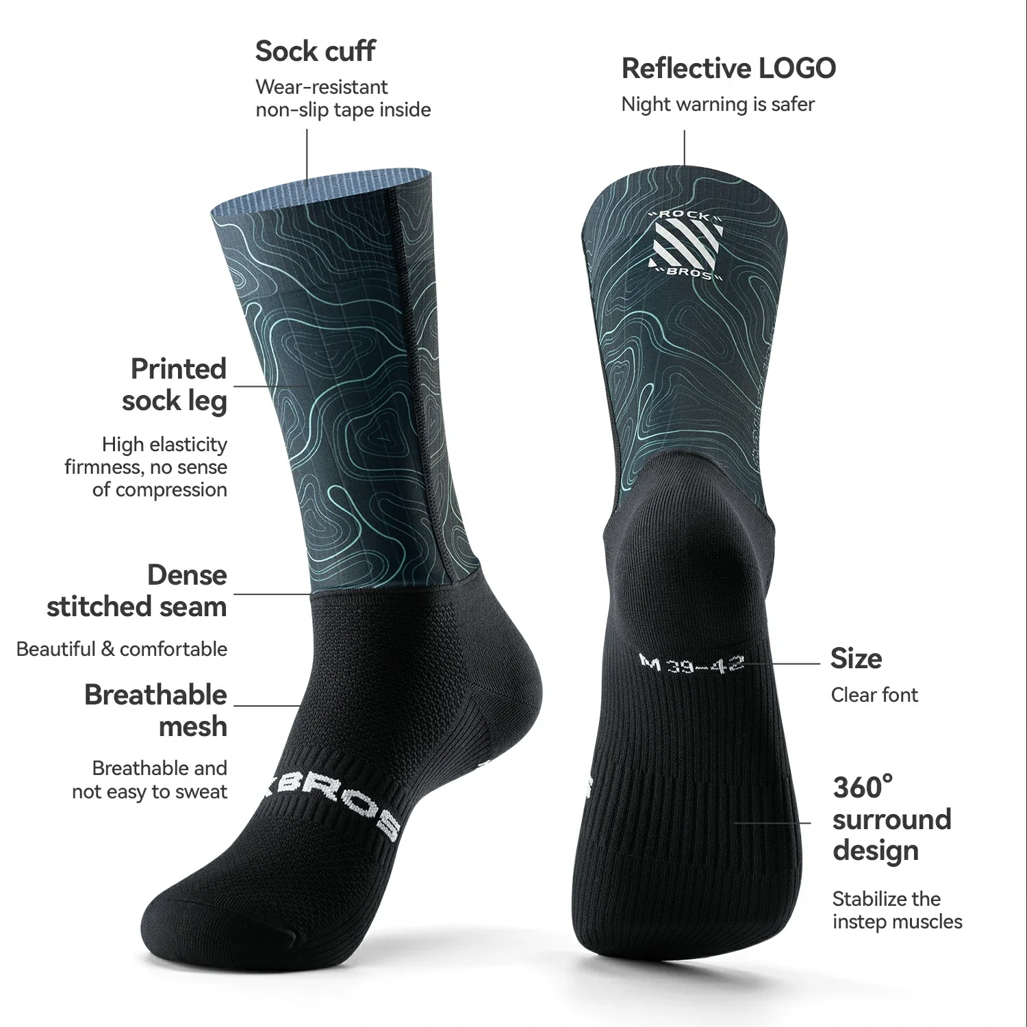 Professional Cycling Compression Socks Breathable - Image 13