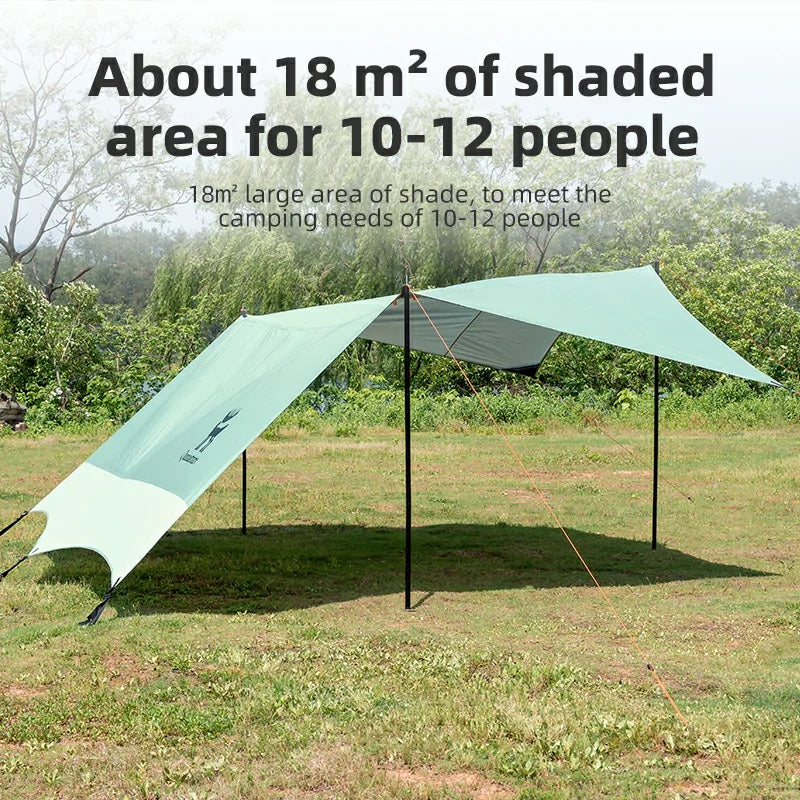 Qunature 3-in-1 Waterproof Canopy Floor Mat Raincoat UPF50+ for Camping - Image 12