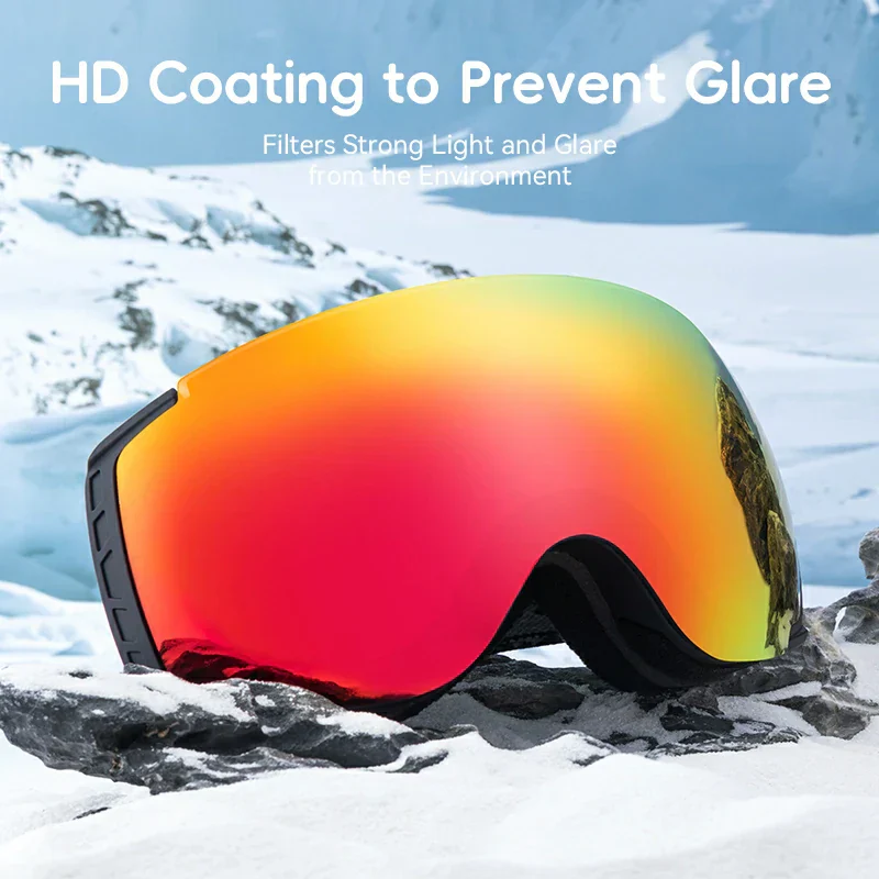 Qunature Anti-Fog Ski Goggles UV400 Protection Double-Layer Lenses for Clear View - Image 10