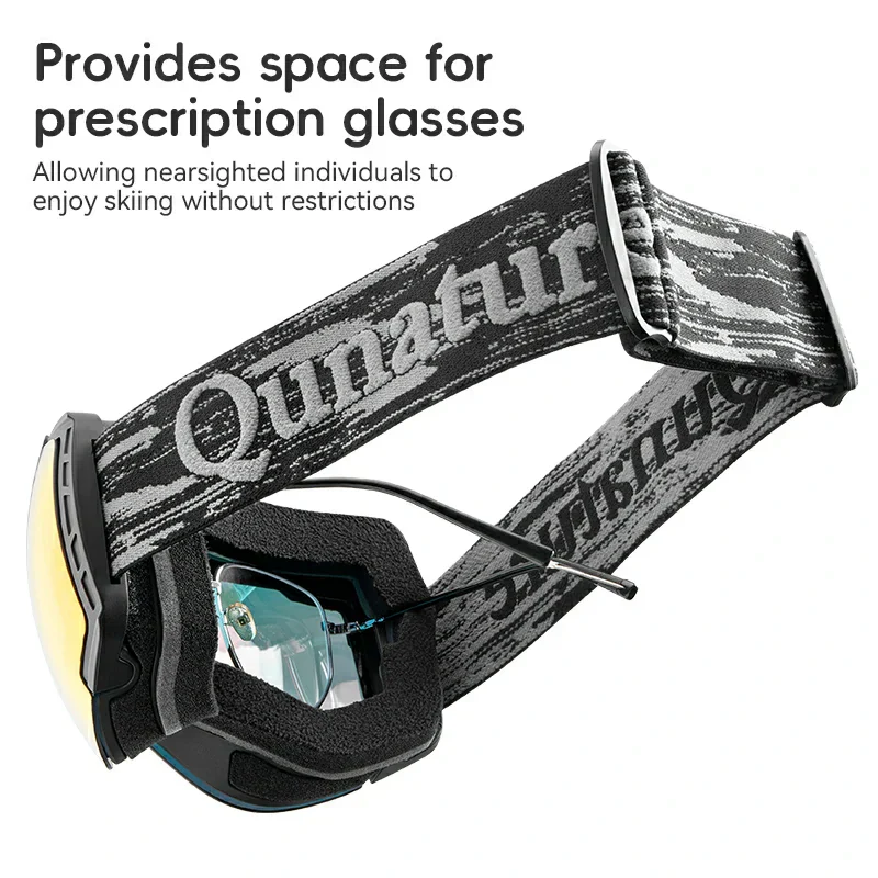 Qunature Anti-Fog Ski Goggles UV400 Protection Double-Layer Lenses for Clear View - Image 14