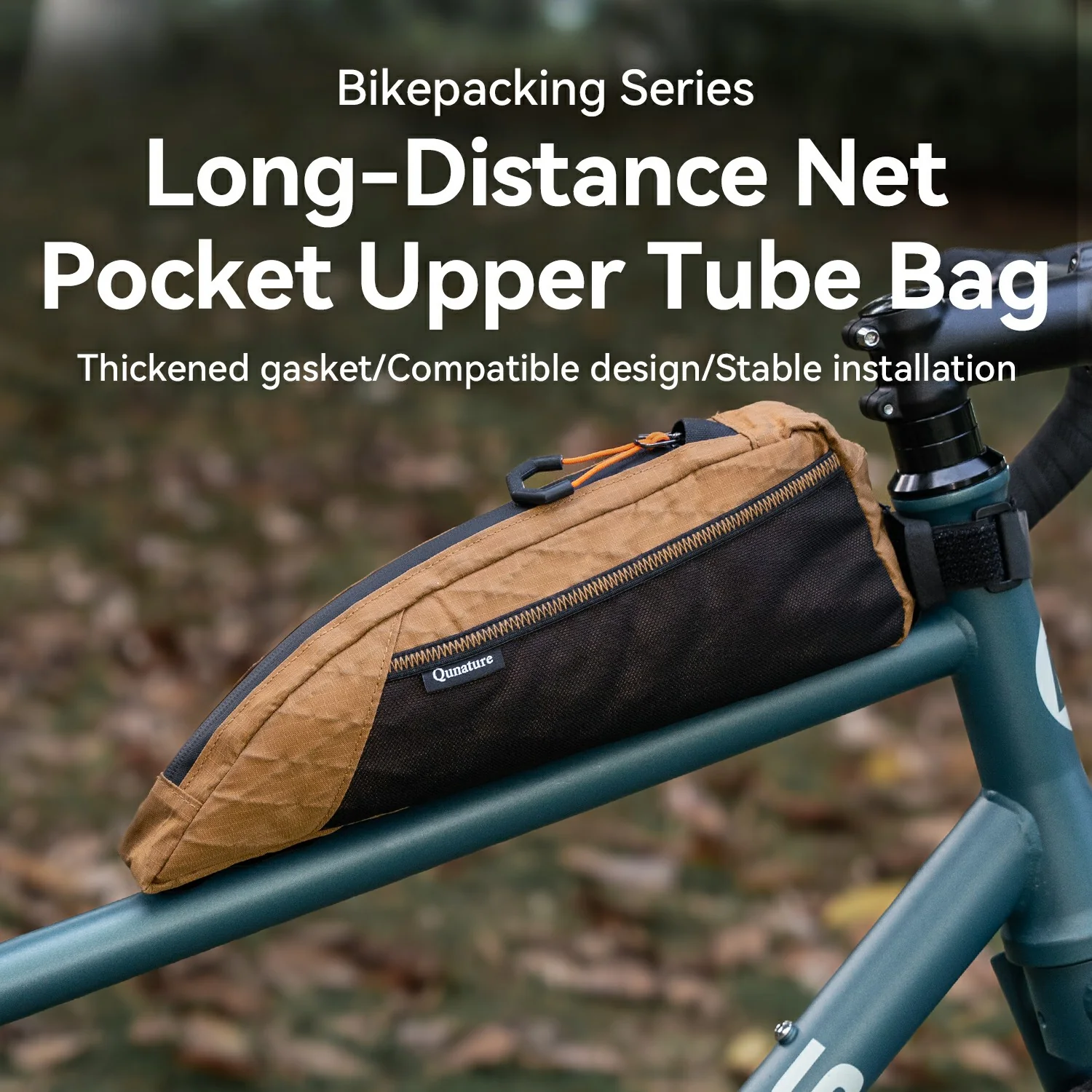 Qunature Bikepacking Frame Bag Top Tube Bag For Gravel Bike - Image 11