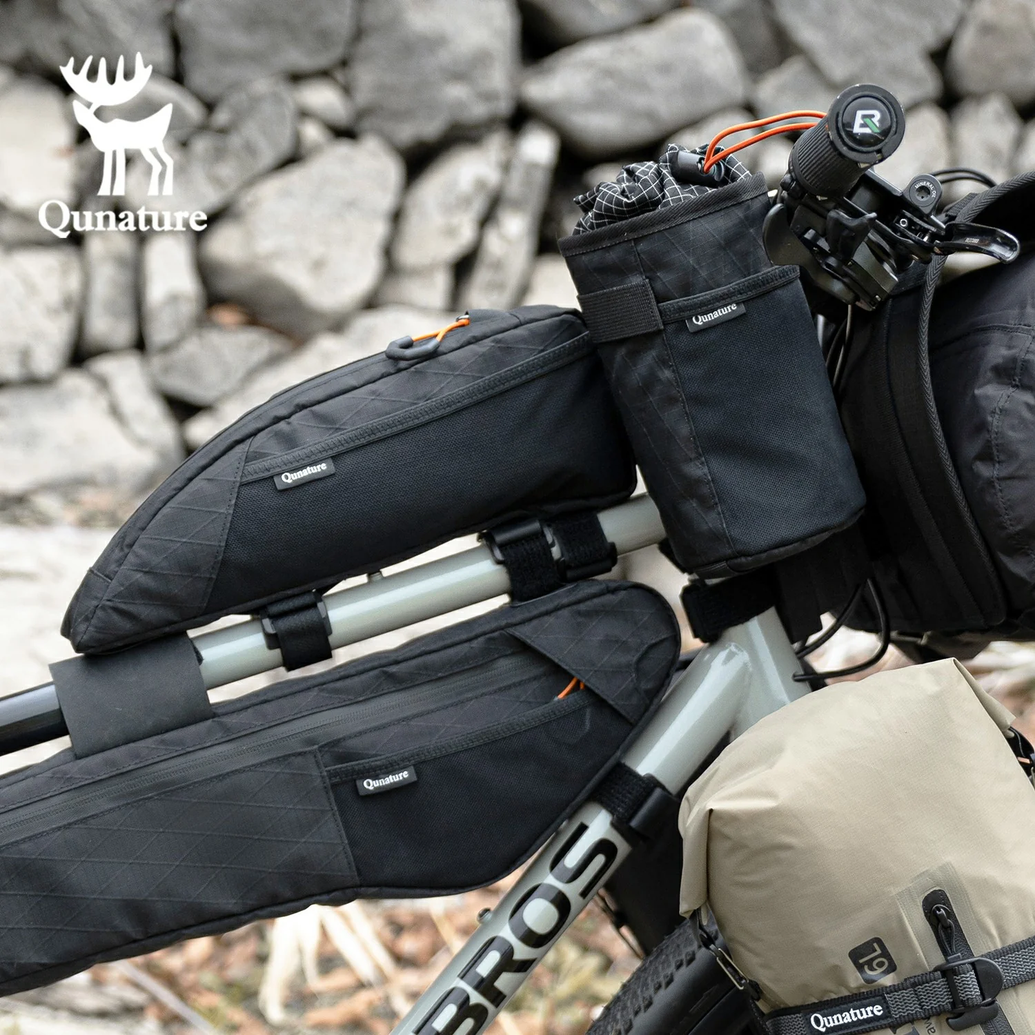 Qunature Bikepacking Frame Bag Top Tube Bag For Gravel Bike - Image 12