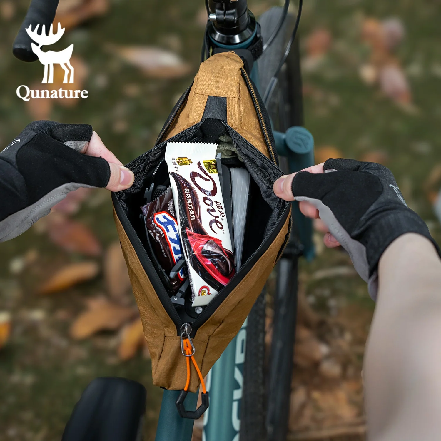 Qunature Bikepacking Frame Bag Top Tube Bag For Gravel Bike - Image 3