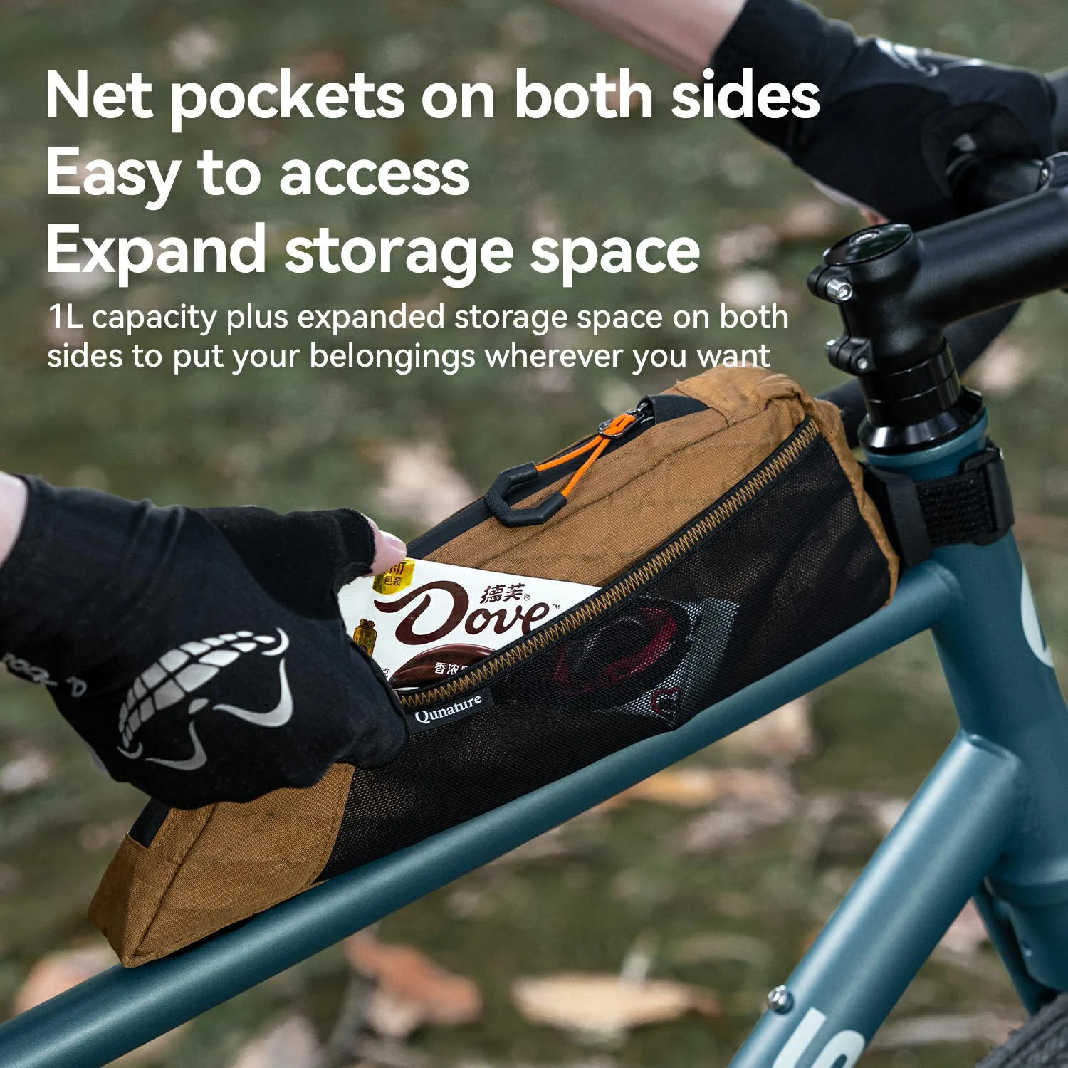 Qunature Bikepacking Frame Bag Top Tube Bag For Gravel Bike - Image 8