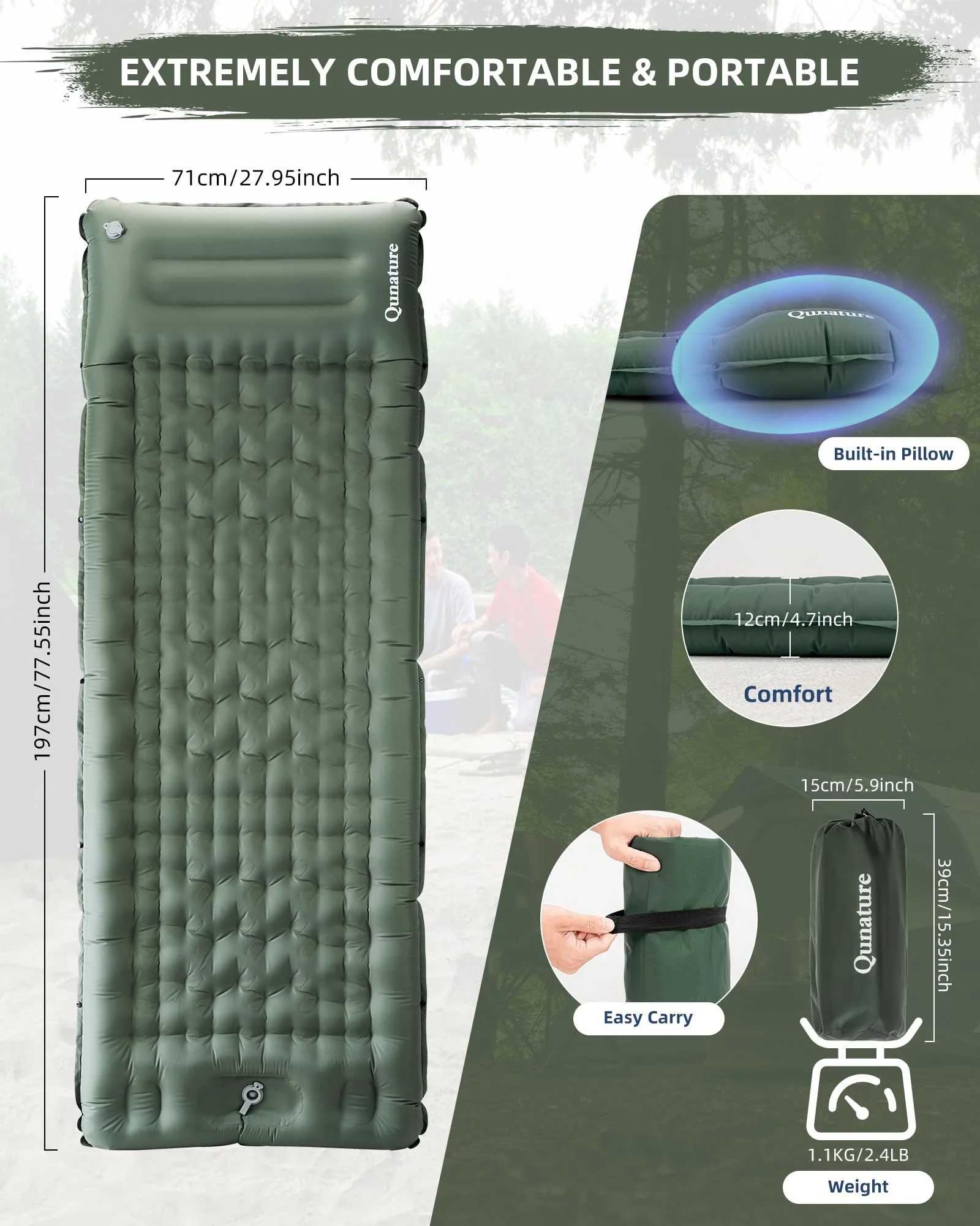 Qunature Camping Mattress Sleeping Pad for Outdoor Camping Ultra-light - Image 10