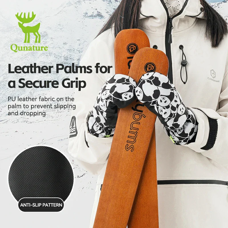 Qunature Children's Warm Ski Gloves Windproof Waterproof Insulated - Image 5