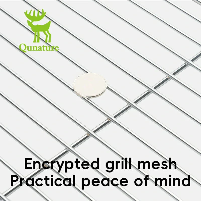 Qunature Durable Iron Chrome BBQ Grill Net with Rounded Corners for Easy Use - Image 11