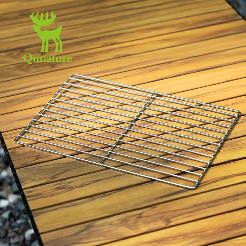 Qunature Durable Iron Chrome BBQ Grill Net with Rounded Corners for Easy Use - Image 2