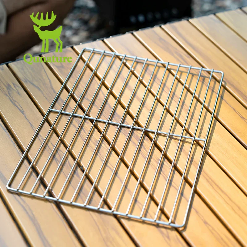 Qunature Durable Iron Chrome BBQ Grill Net with Rounded Corners for Easy Use - Image 3