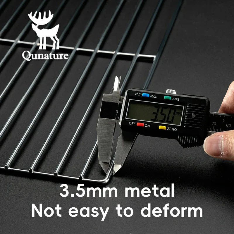 Qunature Durable Iron Chrome BBQ Grill Net with Rounded Corners for Easy Use - Image 5