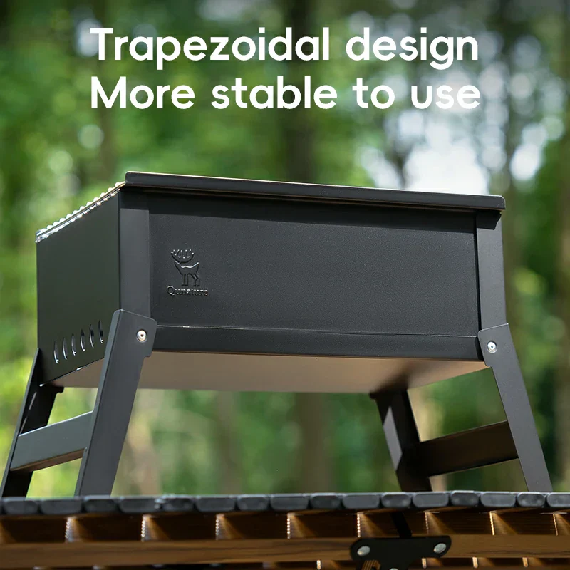 Qunature Foldable BBQ Grill with Durable Chrome-Plated Net and Ventilation - Image 9