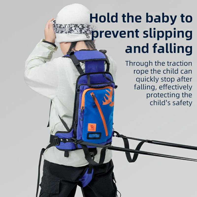 Qunature Kids’ Ski Training Backpack With Traction Rope-H53 - Image 2