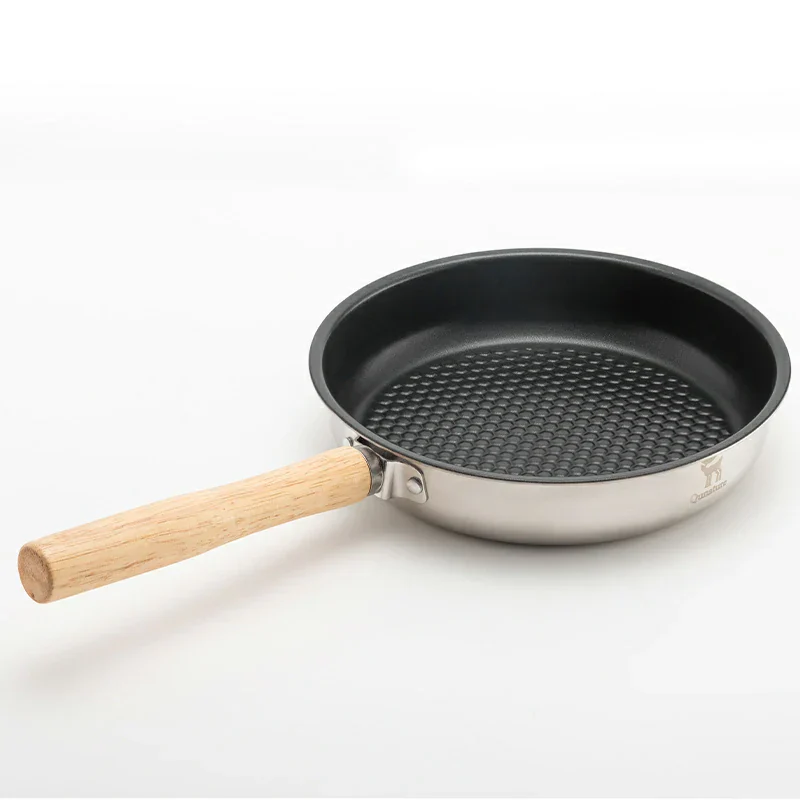 Qunature Non-Stick Stainless Steel Frying Pan with Detachable Handle - Image 2